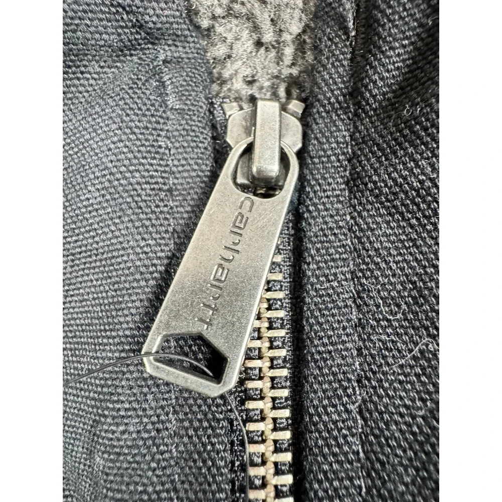 Carhartt Sherpa Lined Duck Canvas Vest Mens L Tall Black Relaxed Fit OV4394 NWT